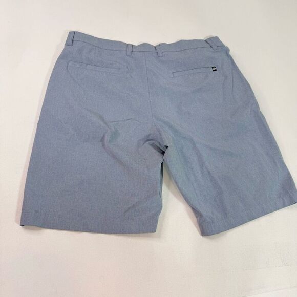 Travis Mathew Shorts Mens 36 Light Blue Pockets Flat Front Belt Loops - Picture 4 of 8